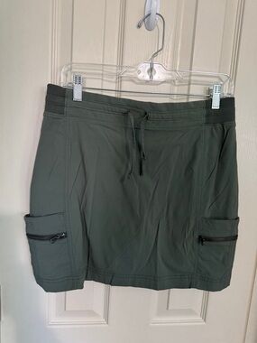 Casual Active Drawstring Skort  Army Green